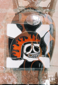 flame biker skull